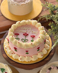 Vintage Tulip Mother's Day Cake