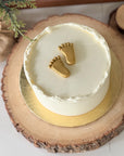 Little Footprints Gender Reveal Cake