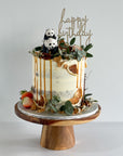 Rustic Cake with Toy Animals
