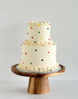 Mini 2 Tier Polka Dots Cake