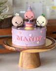 Macaron Party Cake (Pink & Purple)