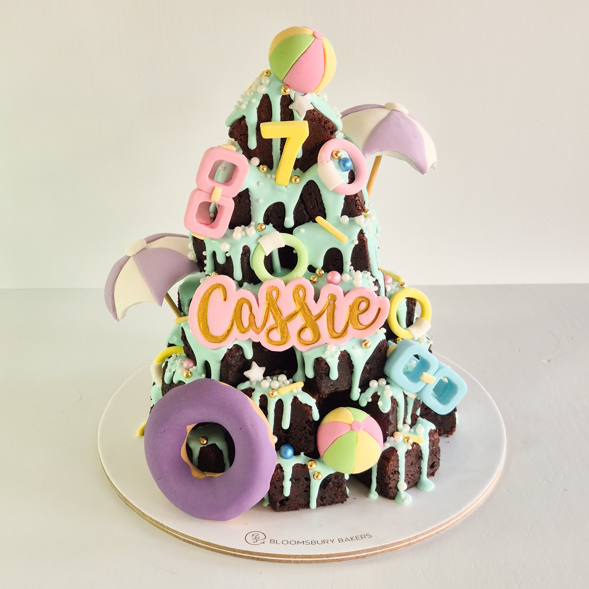 Beach Party Brownie Tower