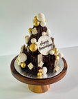White & Gold Brownie Tower