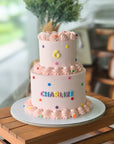 Mini 2 Tier Polka Dots Cake