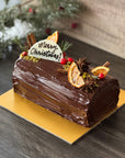 Chocolate Hazelnut Crunch Yule Log