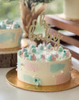 Watercolour Gender Reveal Cake