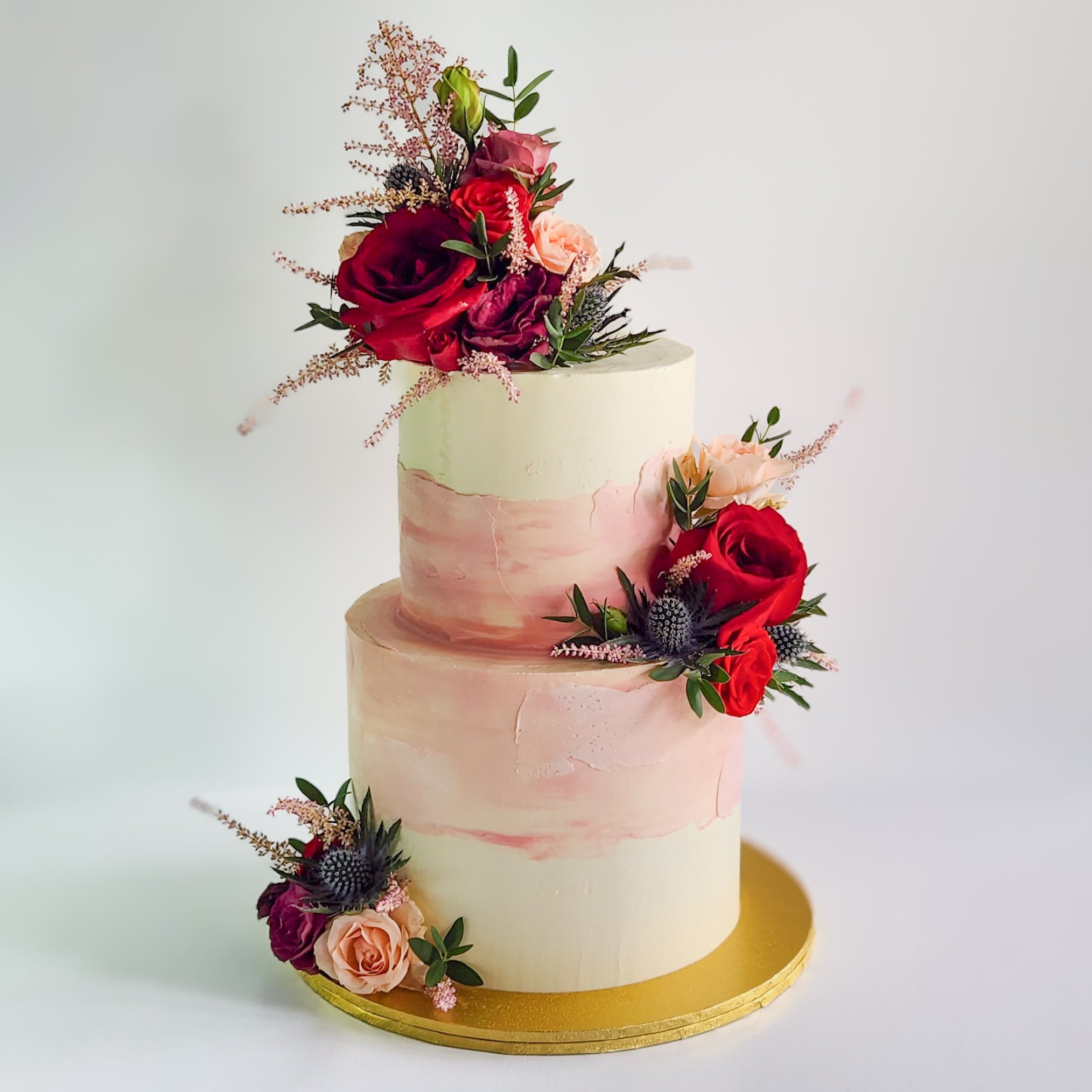 Blushing Bride Fresh Floral Cake – Bloomsbury Bakers