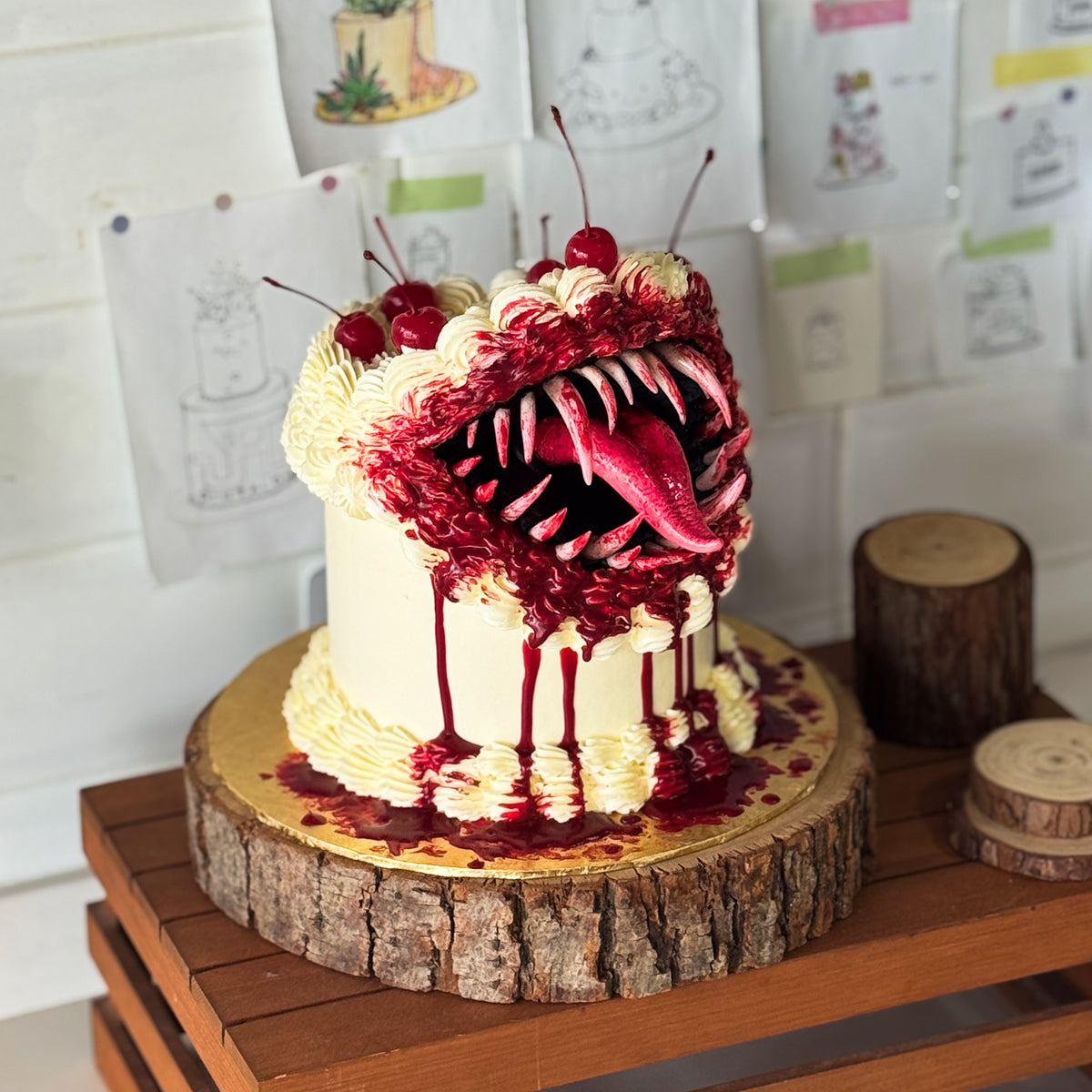 Bite Me Halloween Cake