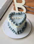 Heart Shaped Vintage Pearl Cake