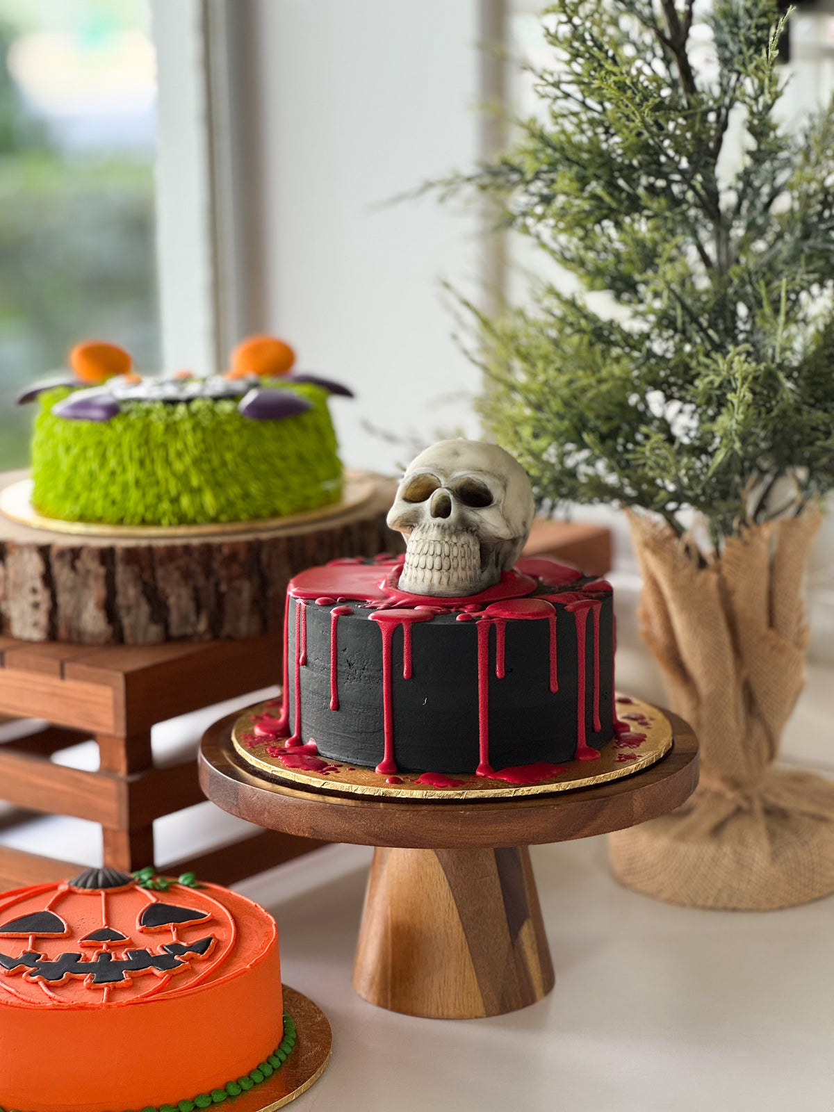 Halloween Skull Cake