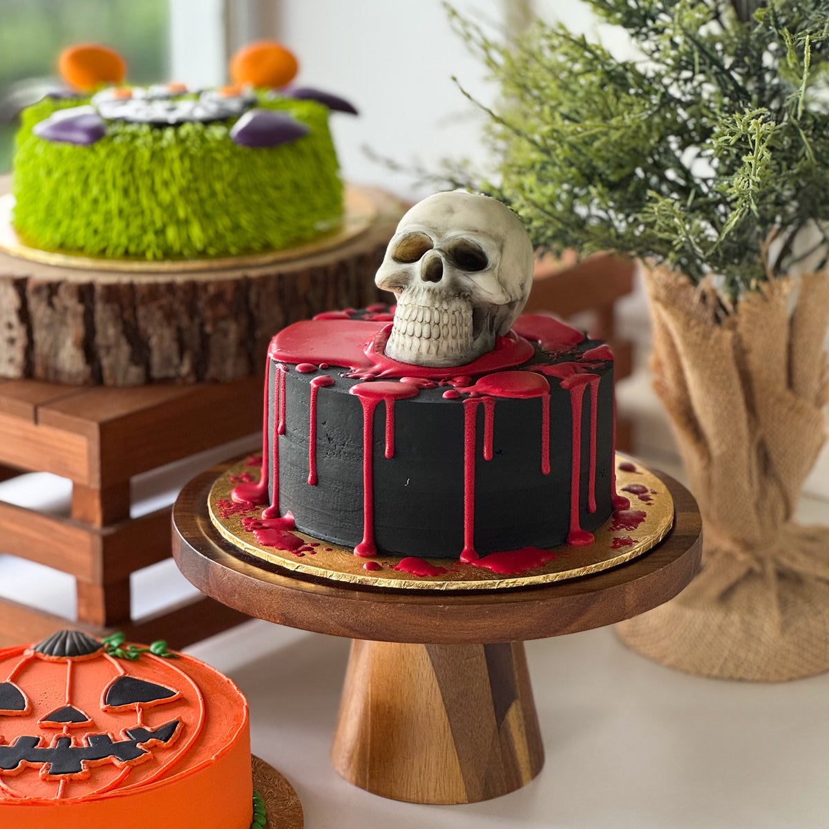 Halloween Skull Cake