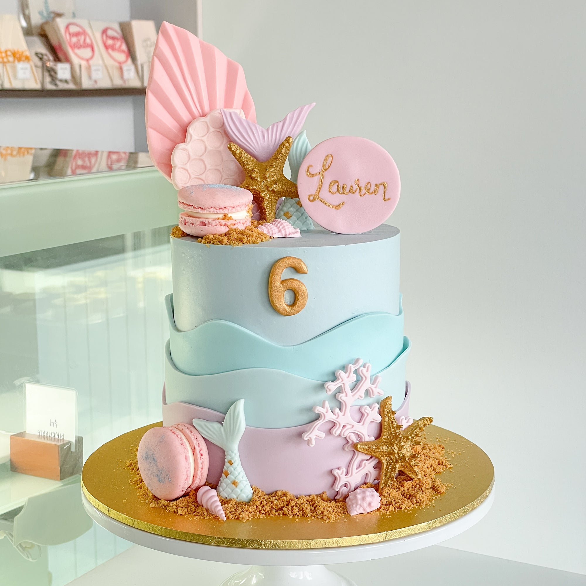 Making Waves Mermaid Cake
