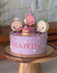 Macaron Party Cake (Pink & Purple)